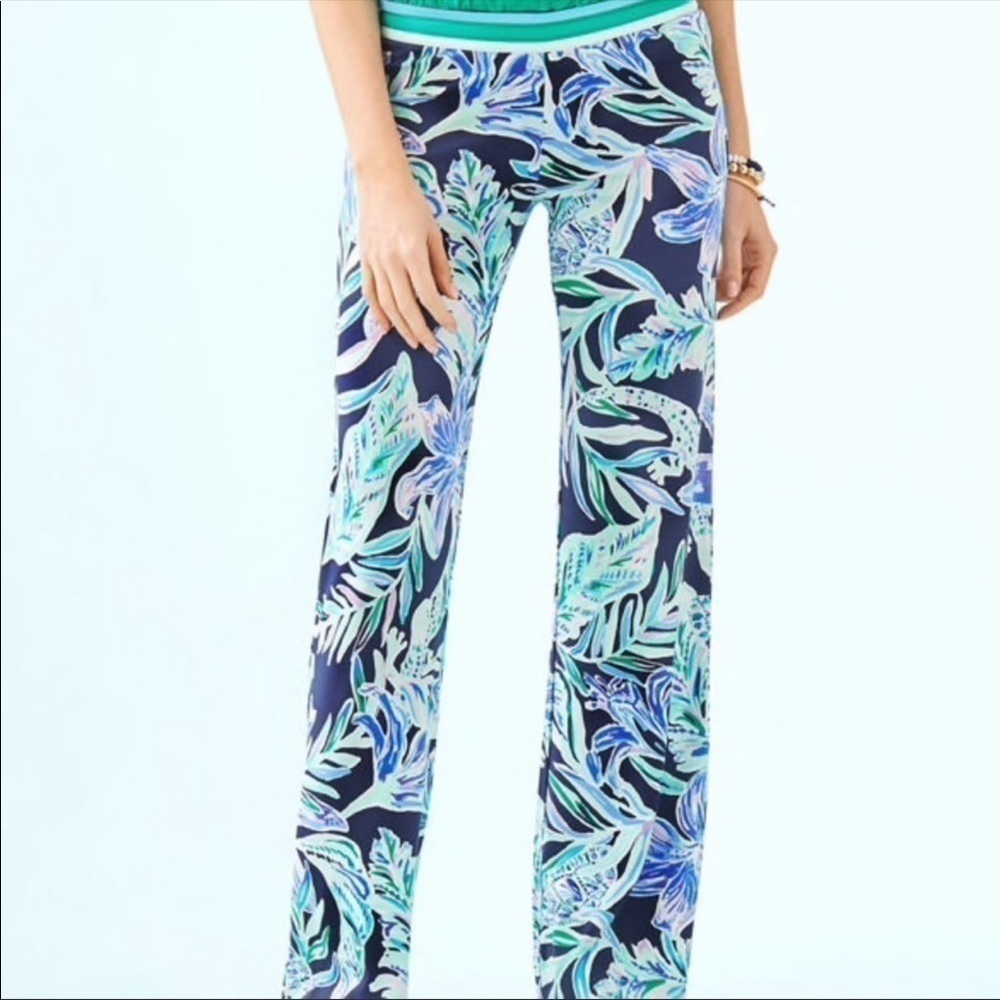 Lilly Pulitzer Georgia May Palazzo‎ Pull On Pants High Tide Navy Size XS